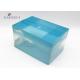 Gradual Blue Color Clear Plastic Retail Boxes PET Plastic Box Easily Assembling