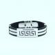 Factory Direct Stainless Steel High Quality Silicone Bracelet Bangle LBI37