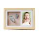 Newborn 3D Baby Casting Kit , Artificial Style Natural Wooden Photo Frame