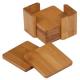 different type and shape of bamboo coaster holder wooden coaster set for high quality