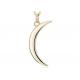 21mm Length Gold Crescent Moon Necklace , Female Empowerment Necklace ODM