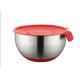 SS304 Stainless Steel Mixing Bowls With Lids Non Slip Silicone Bottoms Salad