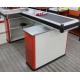 Steel Conveyor Belt Checkout Counter Supermarket Cashier Counter Table With Motor