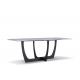 Marble Surface Slate Sintered Stone Top Modern Ceramic Table with Metal Base Dining Table Sets