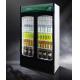 220V-240V/50HZ 60HZ 110V/60HZ Display Cooler 2 Doors Store Drinks Fridge Refrigerator