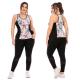 Nylon Plus Size Crop Top And Leggings Printed Quick Drying Yoga Set clothes