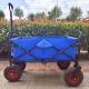 Adjustable Handle Collapsible Utility Beach Cart 3.00-4 Wheels Tools Trolley Folding Wagon
