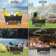 Steel Folding Picnic Wagon With Powder Coating Foldable Garden Wagon Cart