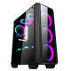 Desktop Computer Case Gaming Case RGB Fan With Glass Panel Front Iron Net Panel ATX Case