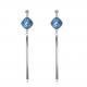 7.1cm 0.19oz Sterling Silver Jewelry Earrings Unisex Tassel Drop Earring SGS