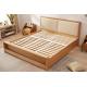 Pine Queen Size Solid Wood Bed Frame With Drawers Chunky Wooden Beds High Standard