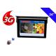 Bus TV Monitors 24 Inch LCD Display with 3g network cloud managing system