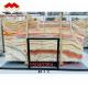 Hotel Table Furniture Design with Natural Stone Bookmatched Rainbow Onyx Marble Slab