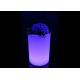 Multi Color LED Illuminated Furniture 240V Light Up Flower Pots PE Coated