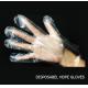 Disposable HDPE / LDPE Plastic gloves transparent food gloves
