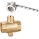 1402 Magnetic Lockable Brass Ball Valve DN20 DN25 DN32 DN40 DN50 with Straight Line Patterned Stemhead and Meter Outlet