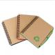 kraft paper cover notebook with ball pen set engraved logo cover environmental note spiral notebook memo pad notepad
