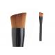 Woman Black Foundation Bevel Brushes With Brown Hair / Black Ferrule