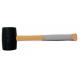 Industrial Black Rubber Mallet Hammer with Fiberglass Handle Non - Marring