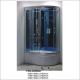 Reversible Corner Steam Shower Cabin Tempered Glass Panel With Oval Shape Tray