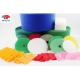Coloured polyester Dots / Circle hook and loop tape for sewing , Strong Sticky