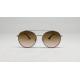 Round Polarized Sunglasses Metal Frame Flat Circle Oversized Glasses for Women