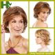 Brown Color Short Synthetic Hair Wigs High Temperature Fiber Wigs For Women