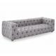 Wholesale living room Furniture upholstery button tufted grey chesterfield fabric sofa and party wedding use
