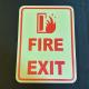 280*380 mm Aluminum Weatherproof Fire Exit Safety Sign Glow In The Dark