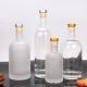 Customization Clear Glass Vodka Whiskey Gine Bottles with Lid Collar Material Provided