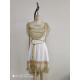 Oem Ballet Dancewear Gold And White Color Size Sxc-2xla  0.22kg
