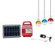 FCC USB Out 10W MP4 Solar Home Lighting System With 3 External Lights