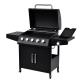 Easily Assembled 5 1 Burners Outdoor Portable BBQ Grill Smoker BBQ Gas Grills for Camping