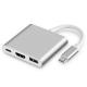 USB C to  Adapter USB C Hub Multiport Adapter 3 in 1 Hub with USB 3.0,4k  and PD Delivery for Macbook Pro