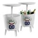 Outdoor Modern Multifunctional White Color Plastic Table Cooler Box 49.5DX57Hcm