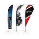 230gsm Polyester Custom Beach Flag Wind Resistant For Promotion Event