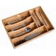 Bamboo Cutlery Tray Kitchen Utensil Tray Cooking Spoon Flatware Drawer Organizer