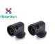Black 90 Degree Fireproof Cable Gland For Flexible Pipes