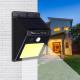 4-sided illuminated solar courtyard wall lamp Motion Sensor solar Light 76LEDs 100LEDs 114LEDs  IP65 outdoor yard light