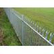 Euro Pvc Coated 1.8*2.75m Steel Palisade Fence W Pale For Garden