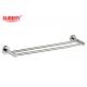 SUS304 Double Hand Towel Bar Polished Chrome Color OEM Round Design Project Home