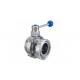 SS304 / 316L Male Threaded Butterfly Valve Multi - Position Handle