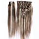 8 Piece Clip-on Hair ,100% Human Hair Clip on Hair Extensions