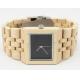 Swiss Movement Square Face Wooden Watches 3 ATM Waterproof Custom Made