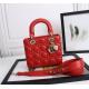 Lady Red Lambskin My Abcdior Dior Cannage Shoulder Bag D6806