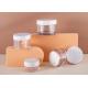 Refillable 250ml Cream Jar , Clear Plastic Pet Jars Heat Resistance