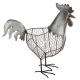 Metal Chicken Wire Decorative Standing Provence Rooster Basket 18 Inch