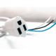 American 3pin white extension power cord without stopper 10A/16A copper power cable