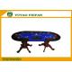 Professional Casino Texas Holdem Poker Table Solid Wooden Legs