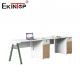 High-Quality Call Center Workstations With Pedestal Cabinets Modern Style